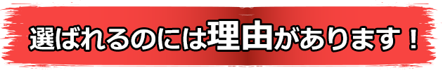 選ばれるのには理由があります！